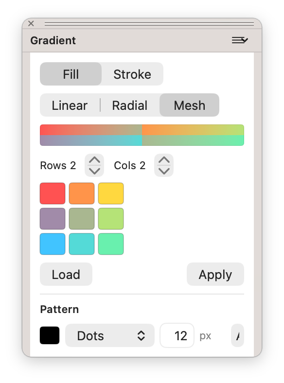 The Gradient palette
